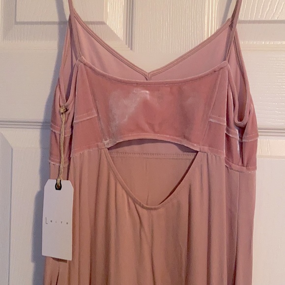 Pink Adobe Velvet & Satin Leith dress size S - Picture 4 of 6